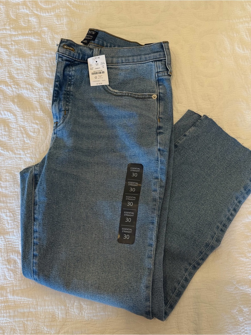 J. Crew Factory Women’s Essential Straight Jeans - Light Blue Denim